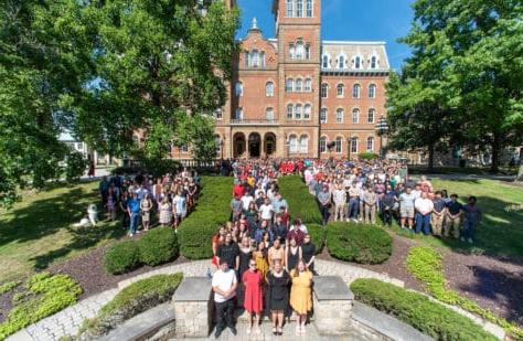 Students in the Class of 2027 pose for a group photo